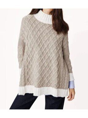 MerSea The Lisbon Traveler Sweater in Driftwood / Sea Salt One Size Fits Most